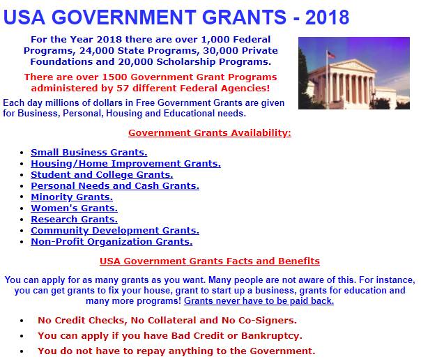 Free Grants for Housing